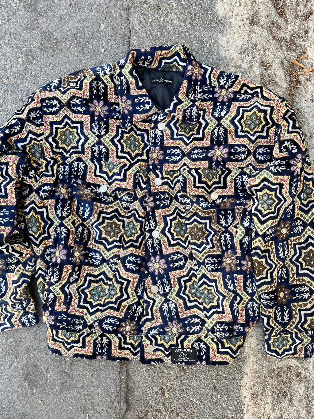 Moroccan hand made with unique green and white color ,  carpet Jacket UNISEX