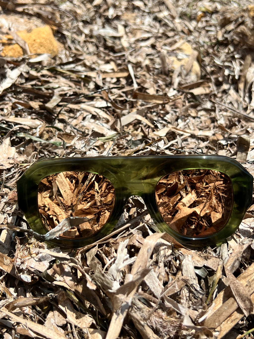 Atlas Collection Green Sunglasses , Handmade in Morocco, Premium Lightweight Frames with a Bold Modern Silhouette