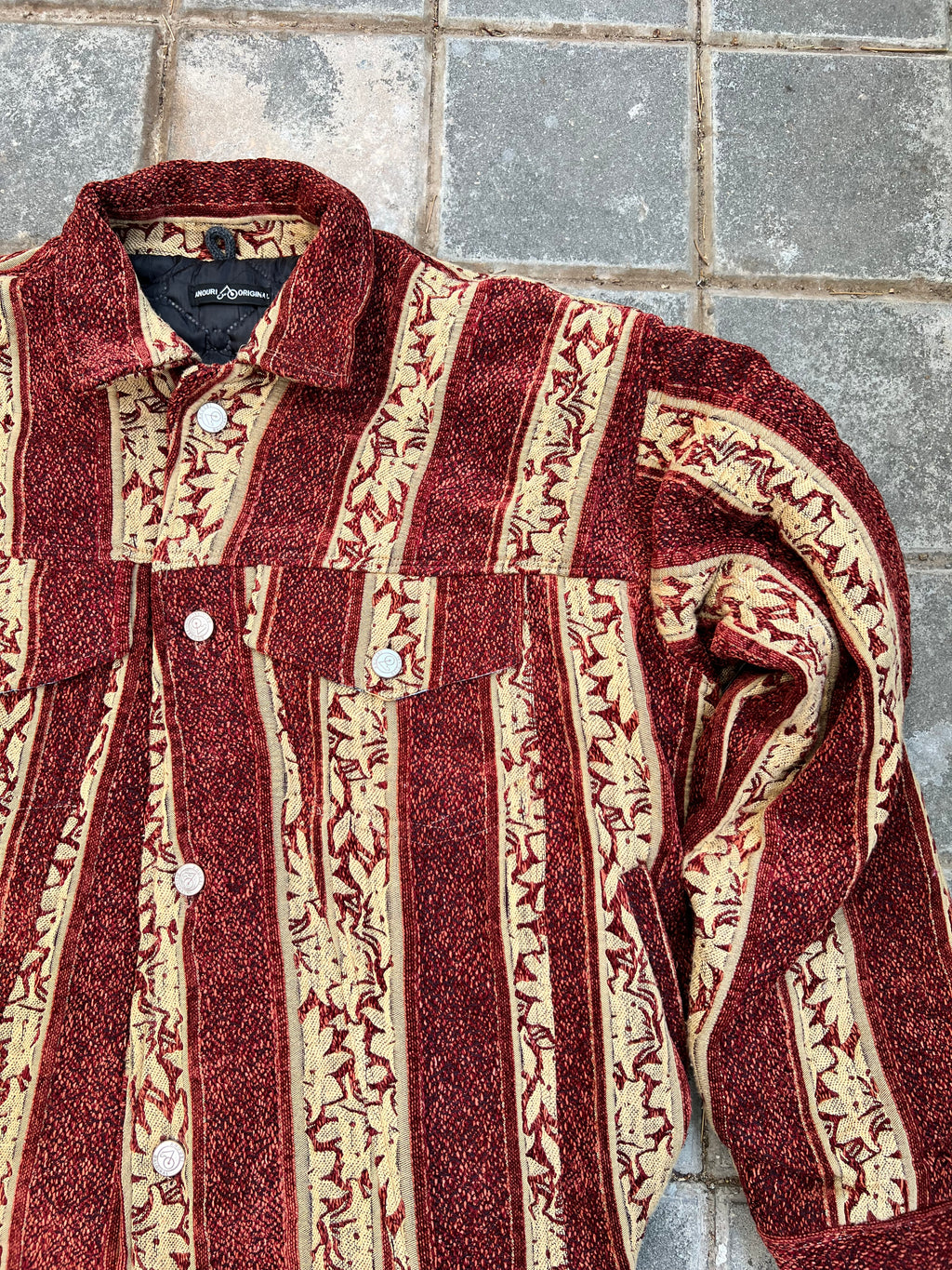 Moroccan hand made with unique yellow and orange color,  carpet Jacket UNISEX
