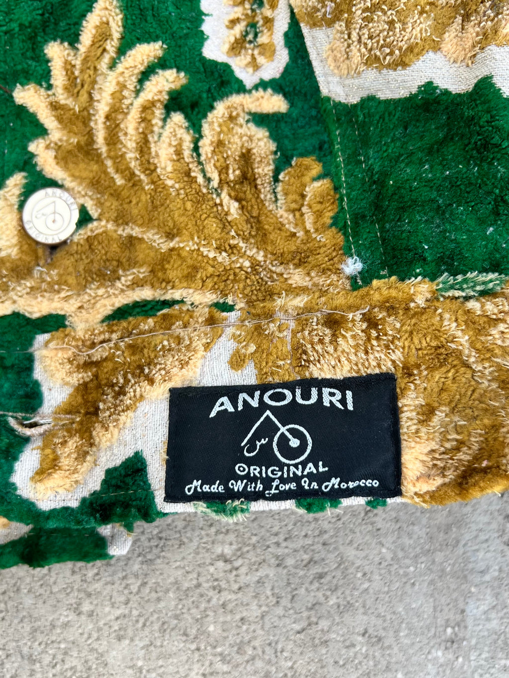 Moroccan hand made with unique yellow and green color,  carpet Jacket UNISEX