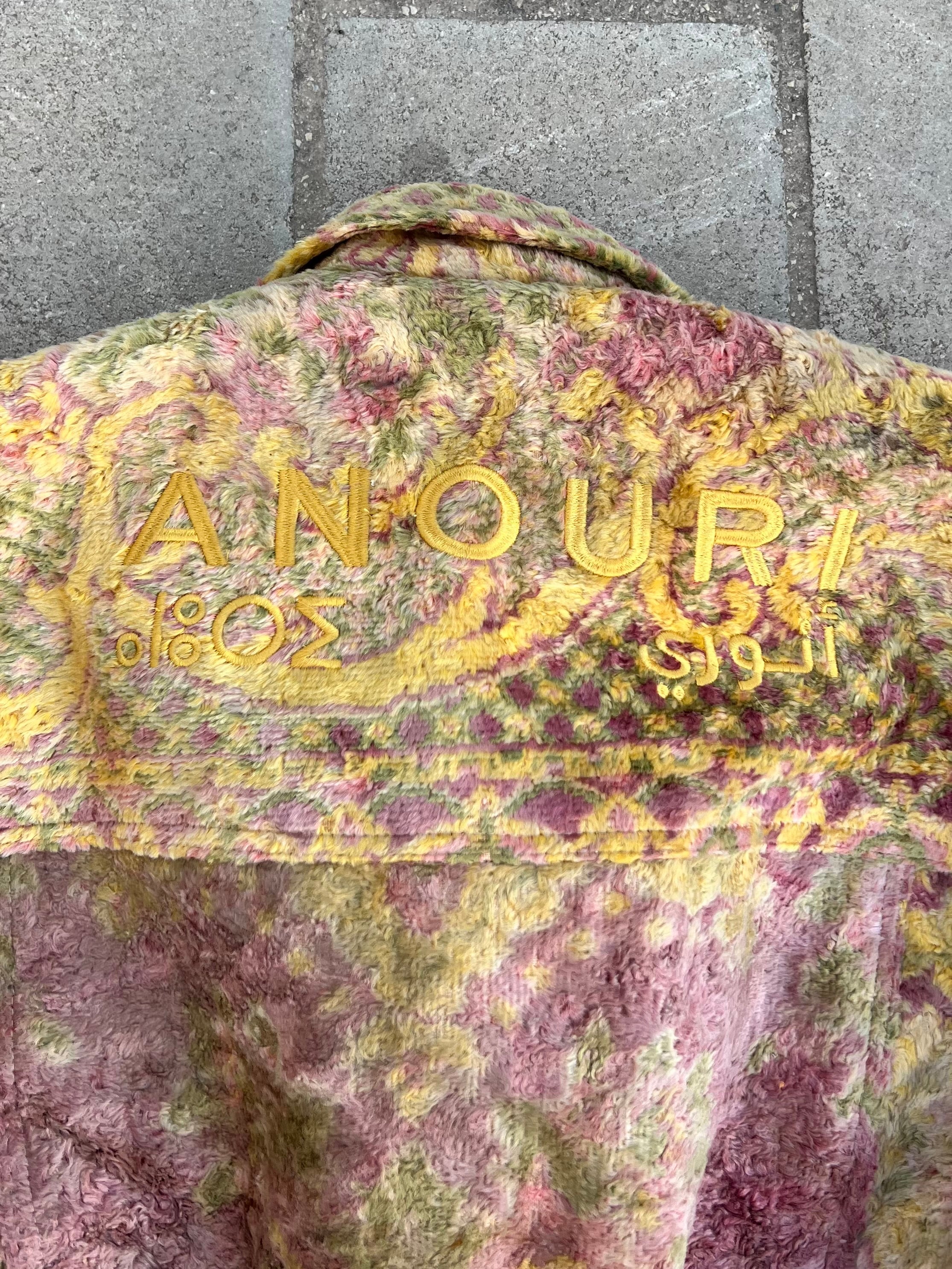 Moroccan hand made with unique multi color,  carpet Jacket UNISEX