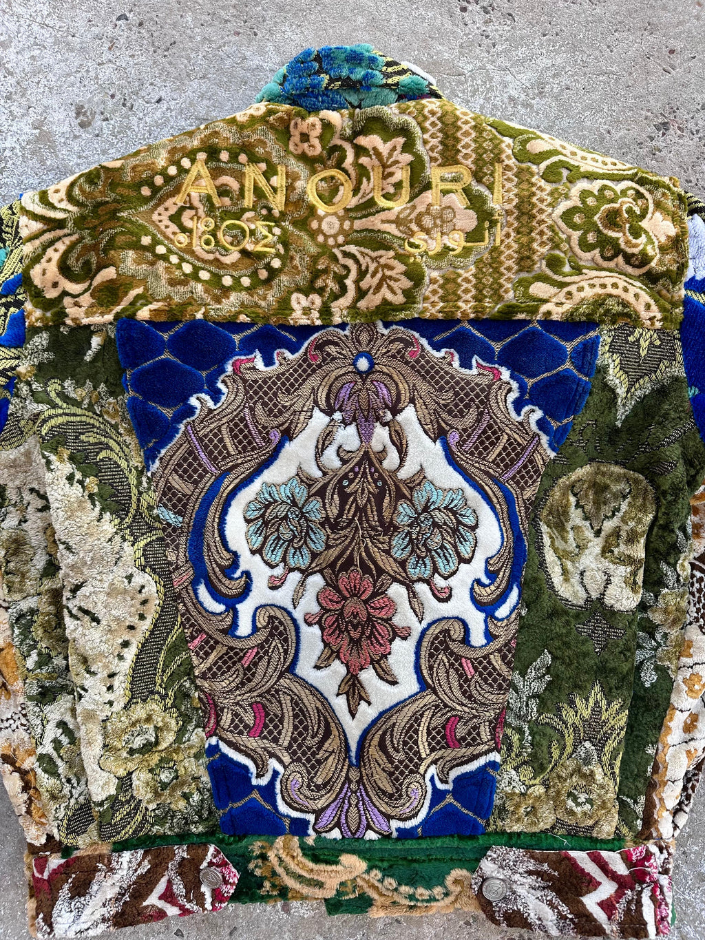 Moroccan hand made with unique patchwork design carpet Jacket UNISEX