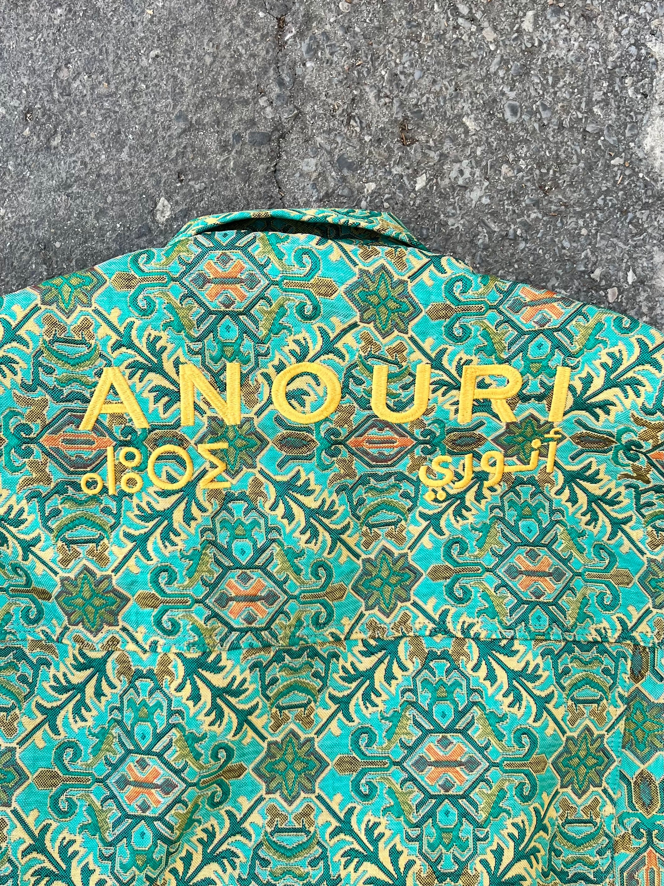 Moroccan hand made with unique white and green color,  carpet Jacket UNISEX (Copy)
