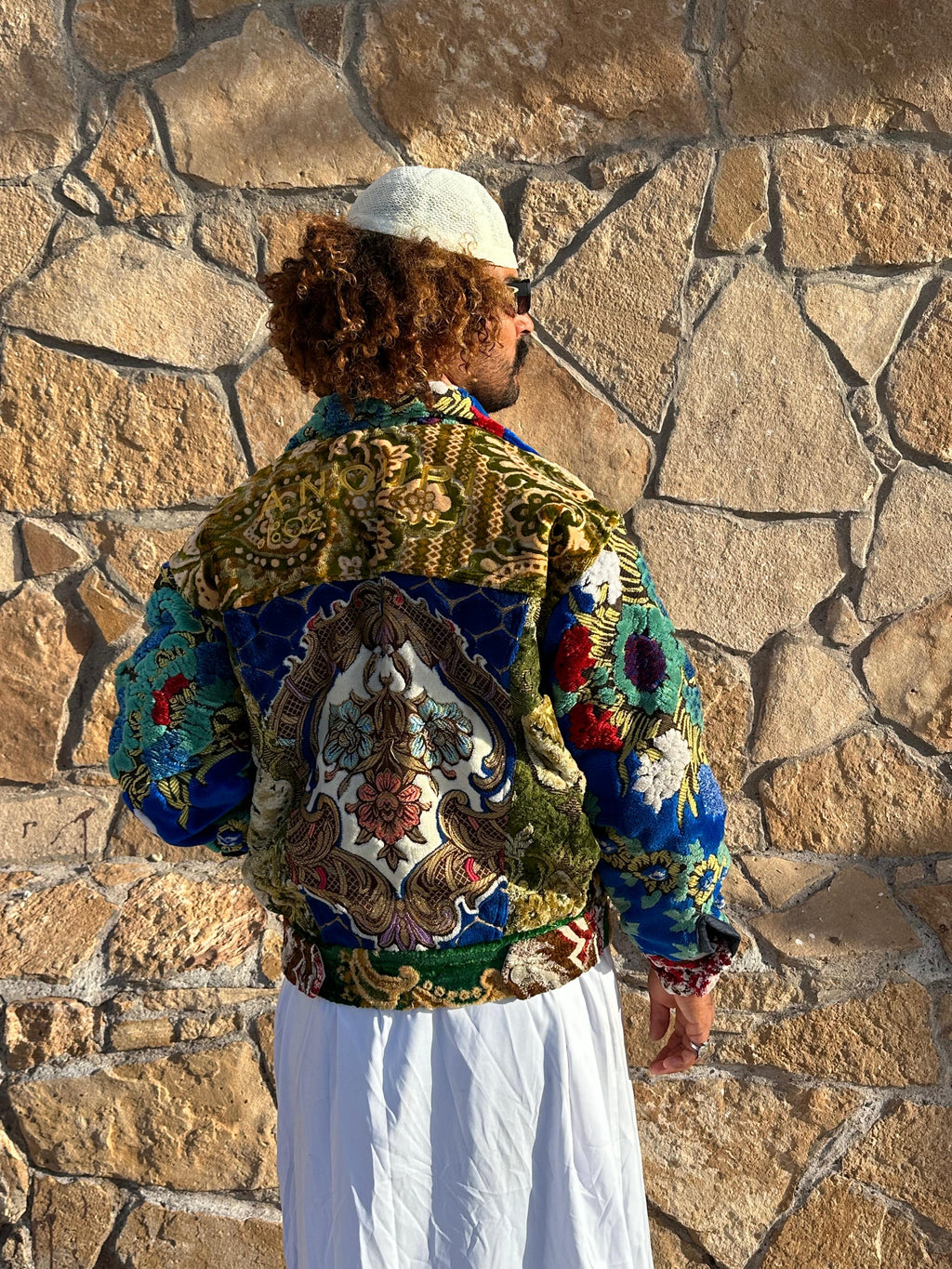 Moroccan hand made with unique patchwork design carpet Jacket UNISEX