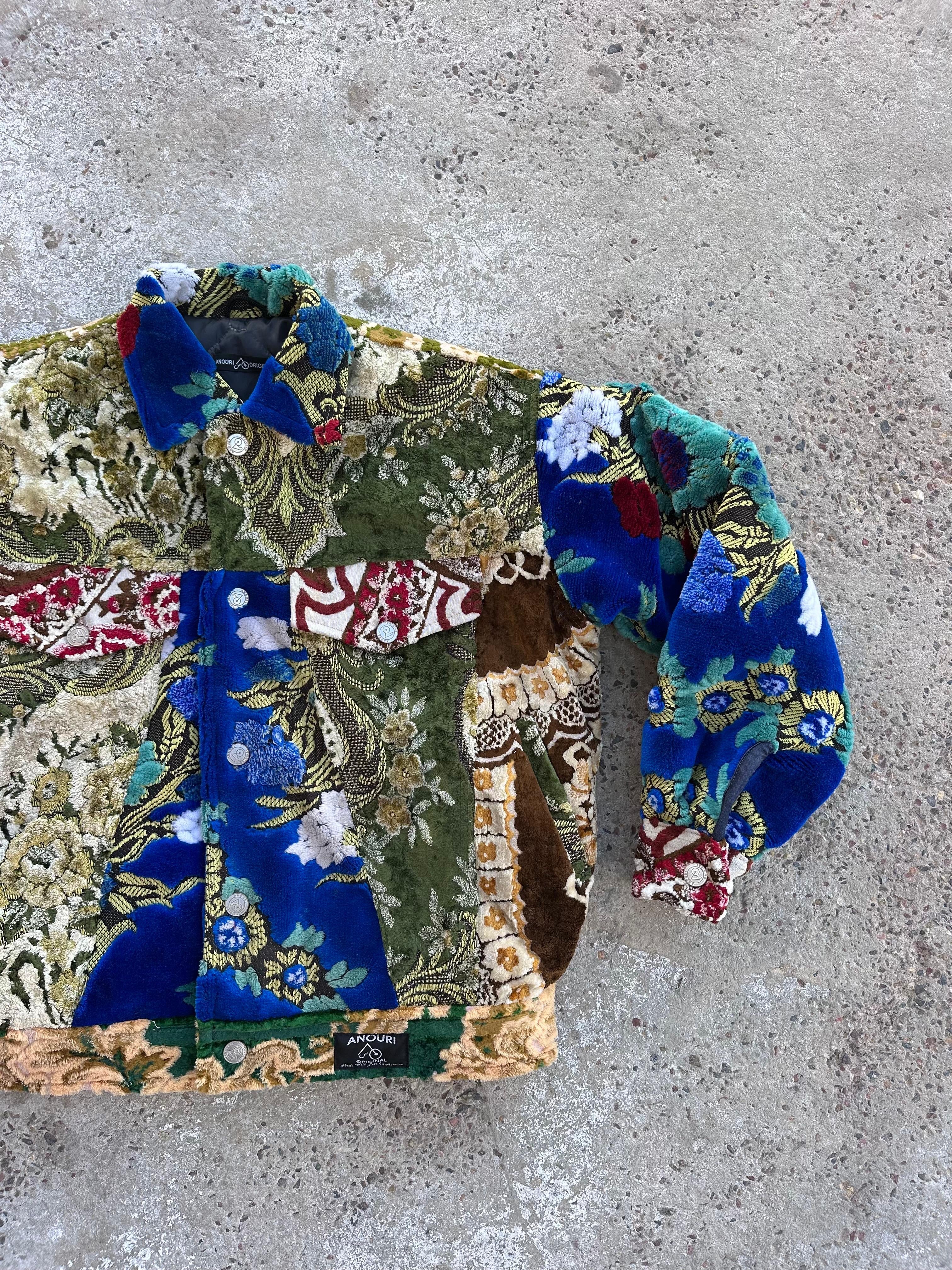 Moroccan hand made with unique patchwork design carpet Jacket UNISEX