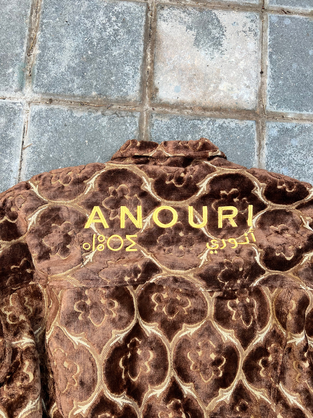 Moroccan hand made with unique design brown color ,  carpet Jacket UNISEX