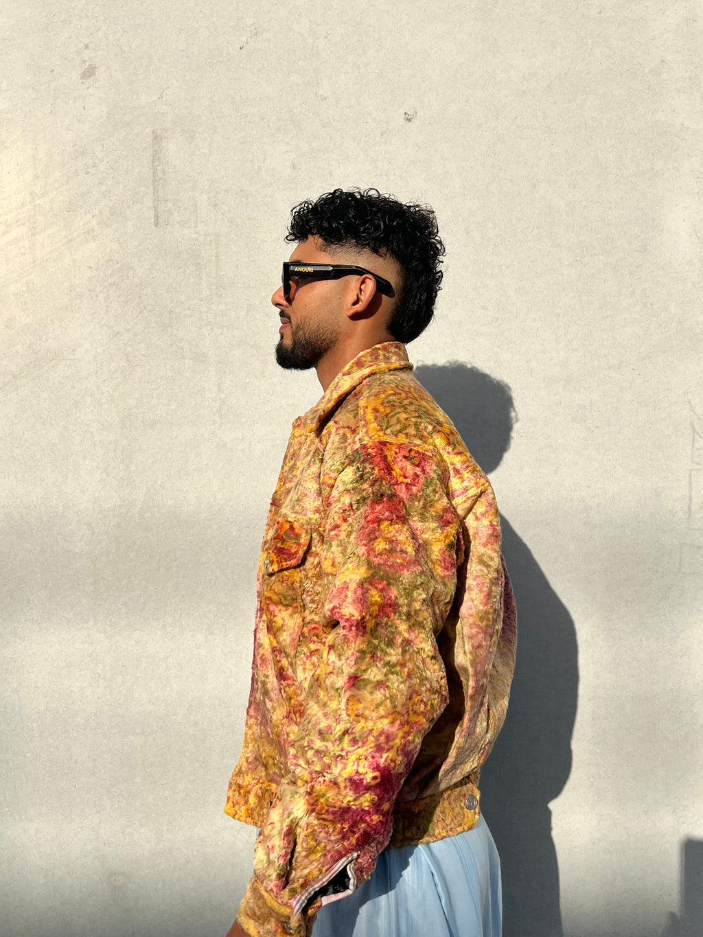 Moroccan hand made with unique multi color,  carpet Jacket UNISEX