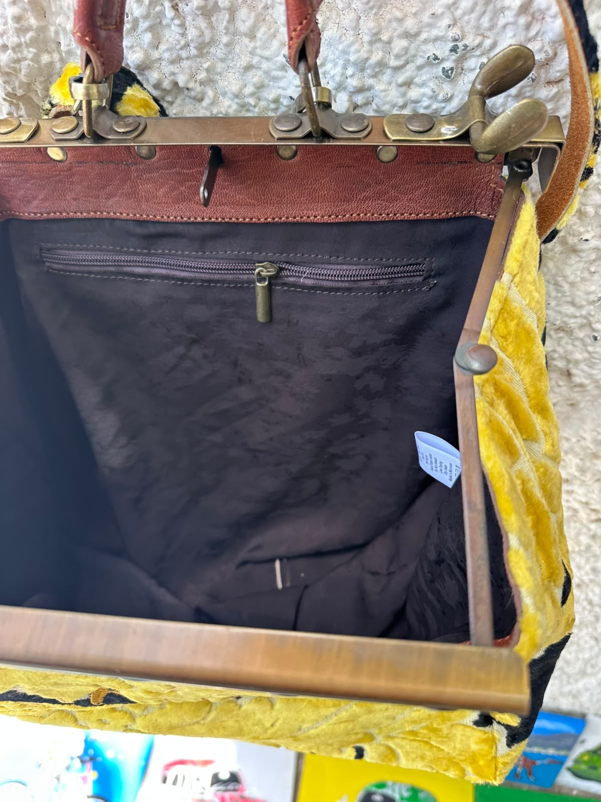 Anouri Original Emerald Heritage Frame Carpet Bag