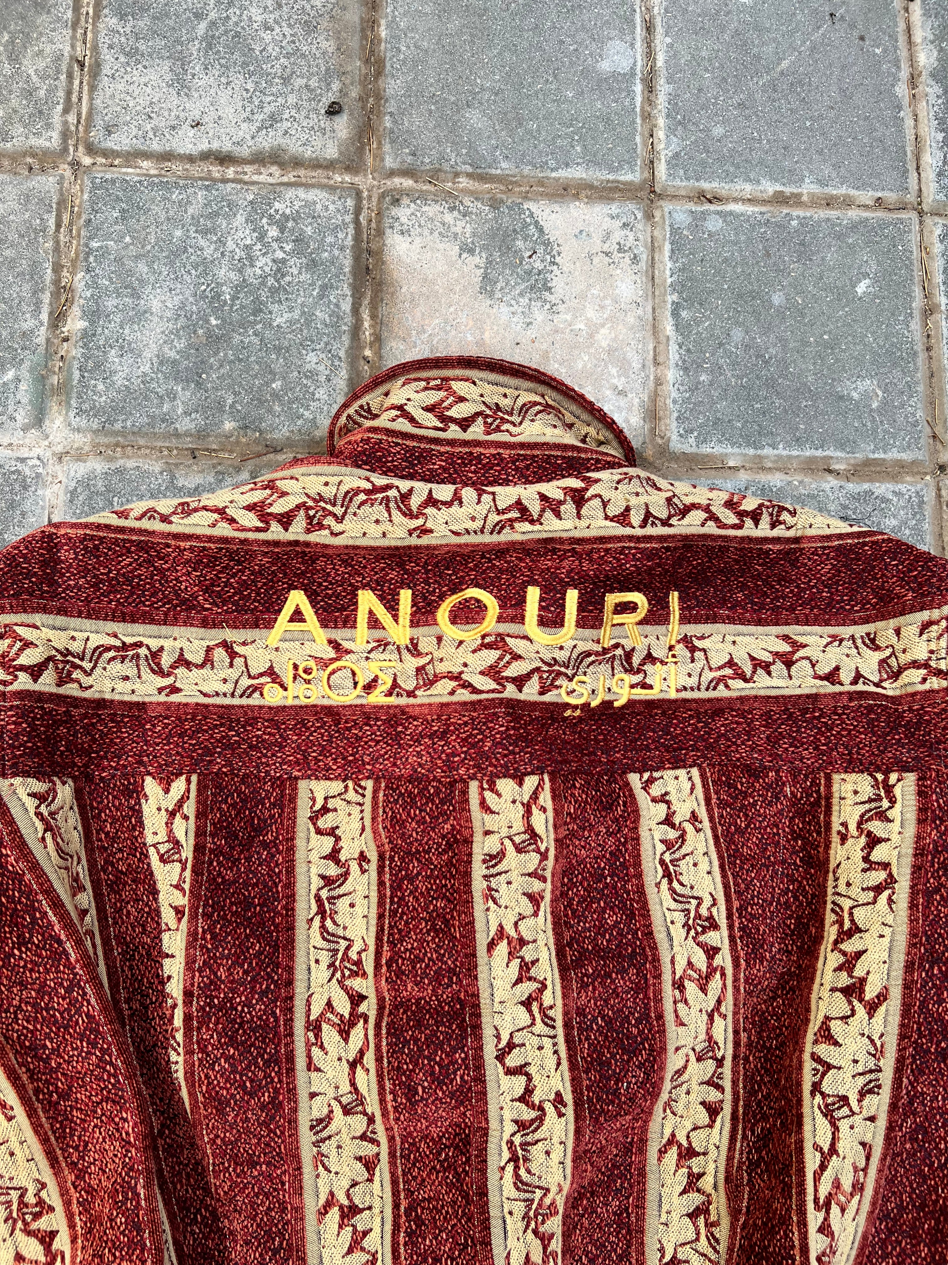 Moroccan hand made with unique yellow and orange color,  carpet Jacket UNISEX