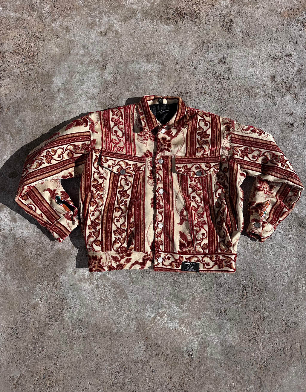 Moroccan hand made with unique unique yellow and red color,  carpet Jacket UNISEX