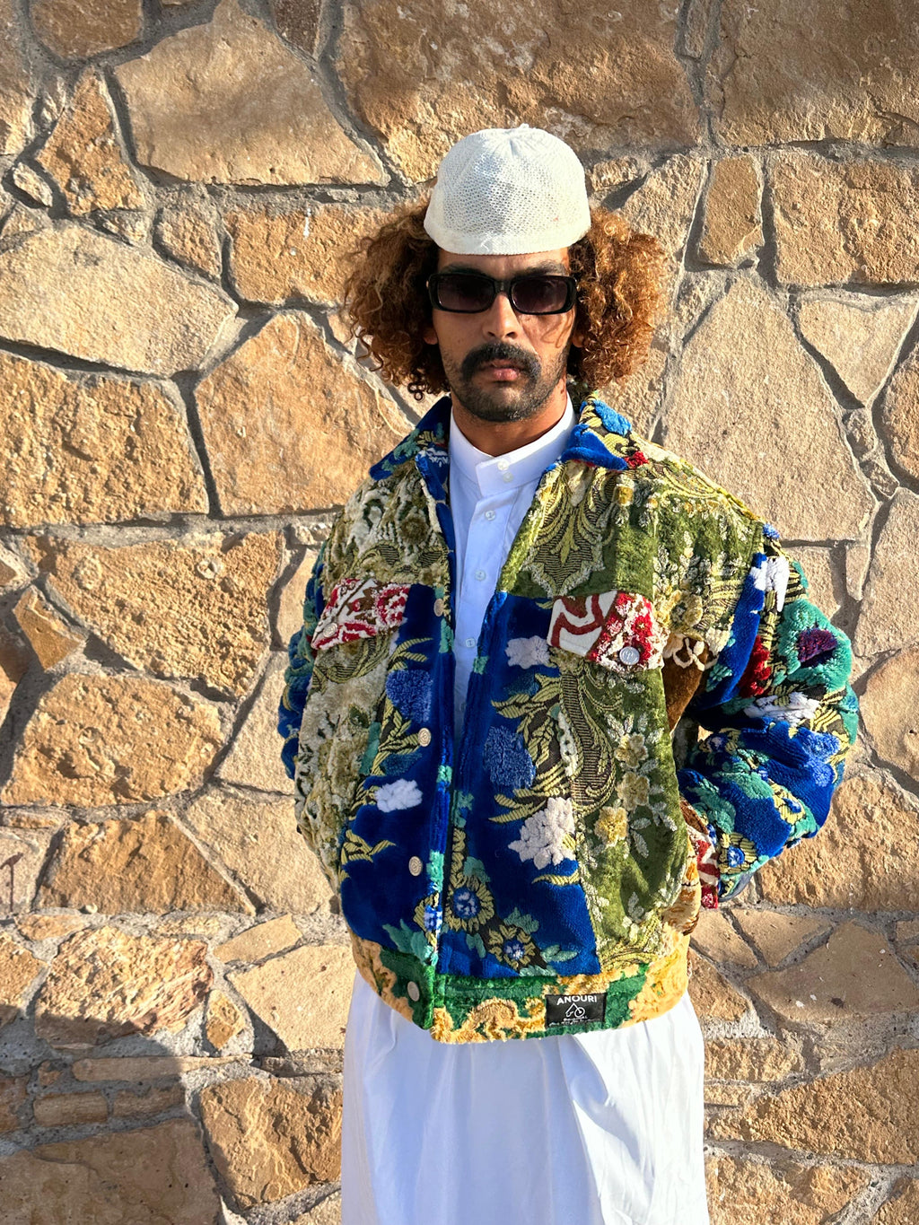 Moroccan hand made with unique patchwork design carpet Jacket UNISEX