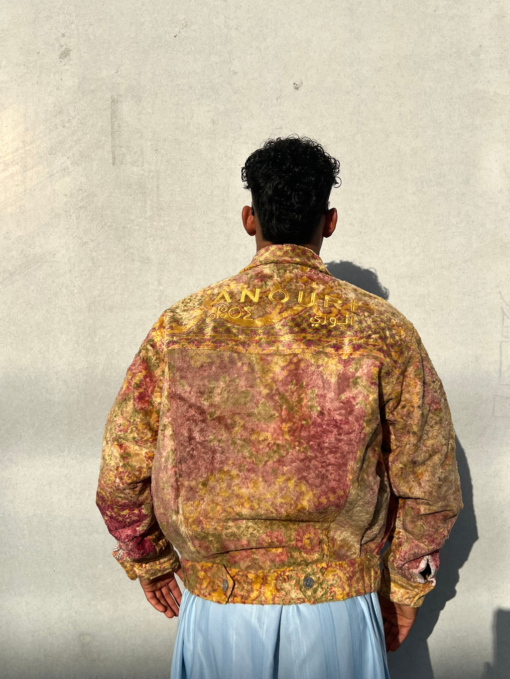 Moroccan hand made with unique multi color,  carpet Jacket UNISEX