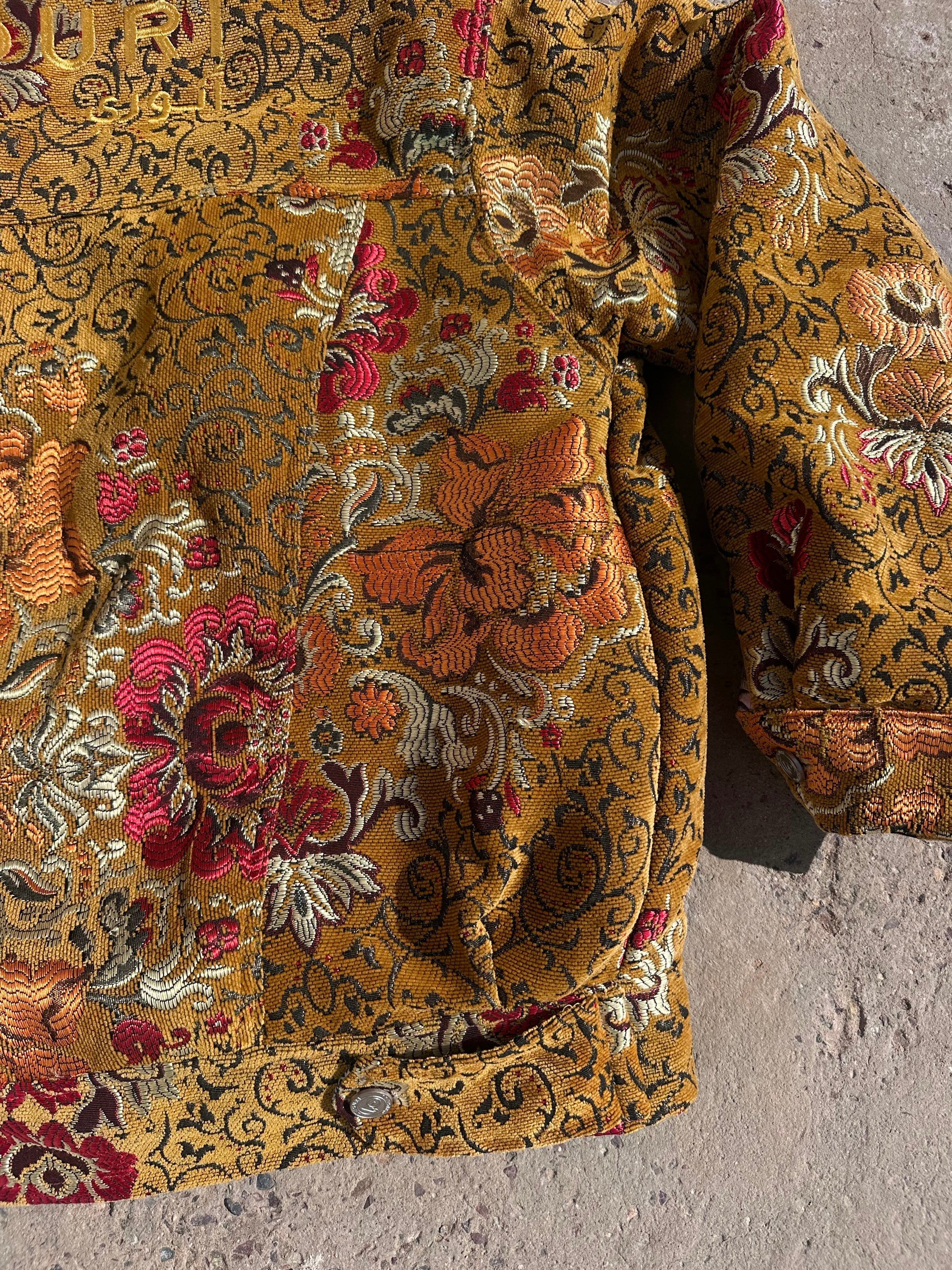 Moroccan hand made with unique orange color,  carpet Jacket UNISEX