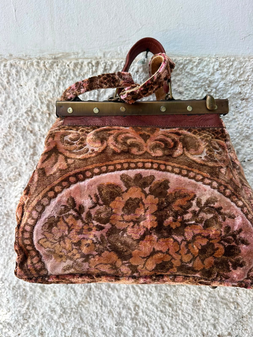 Anouri Original Emerald Heritage Frame royal colour Carpet Bag