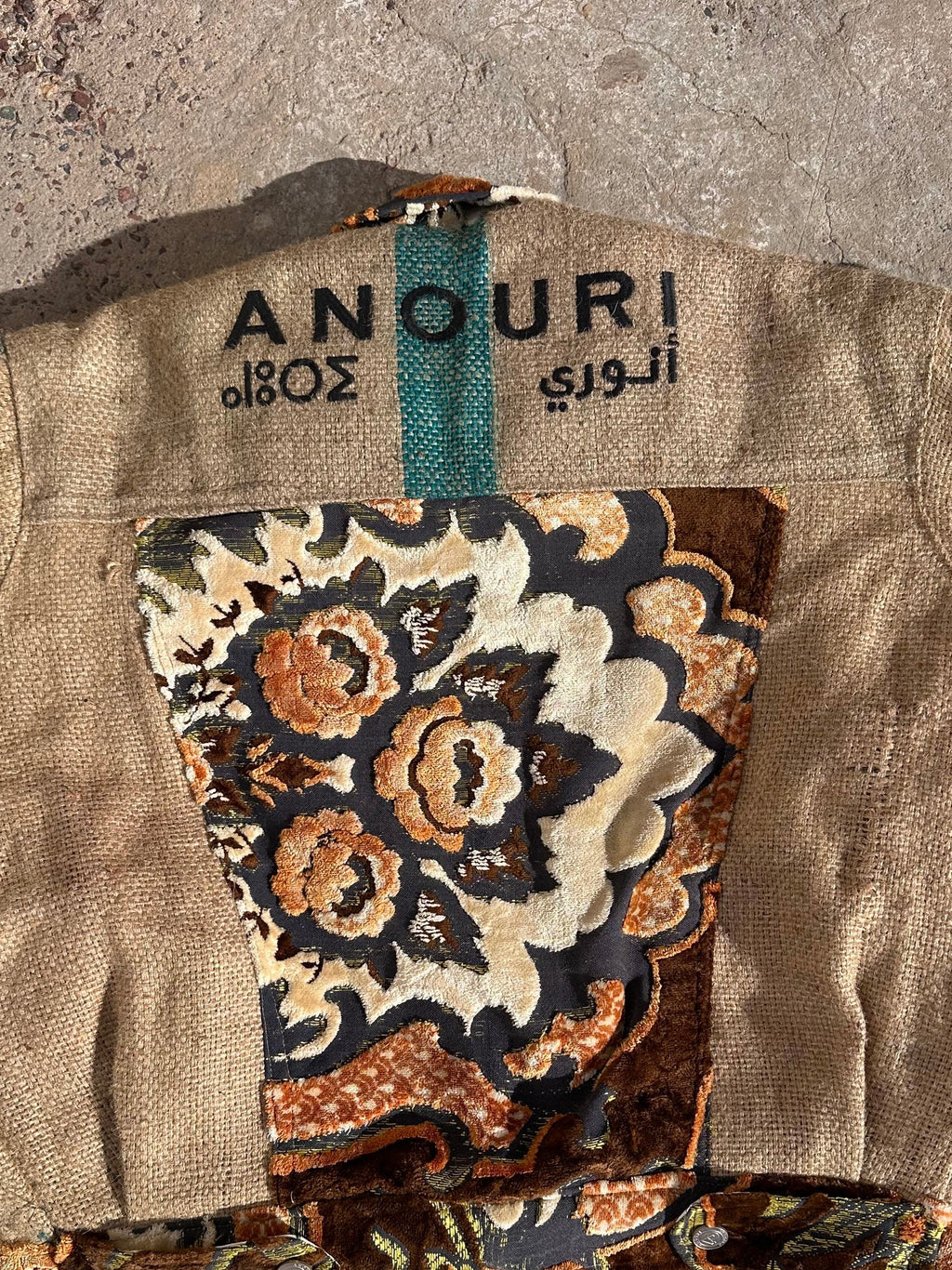 Moroccan hand made brown burlap Jacket UNISEX