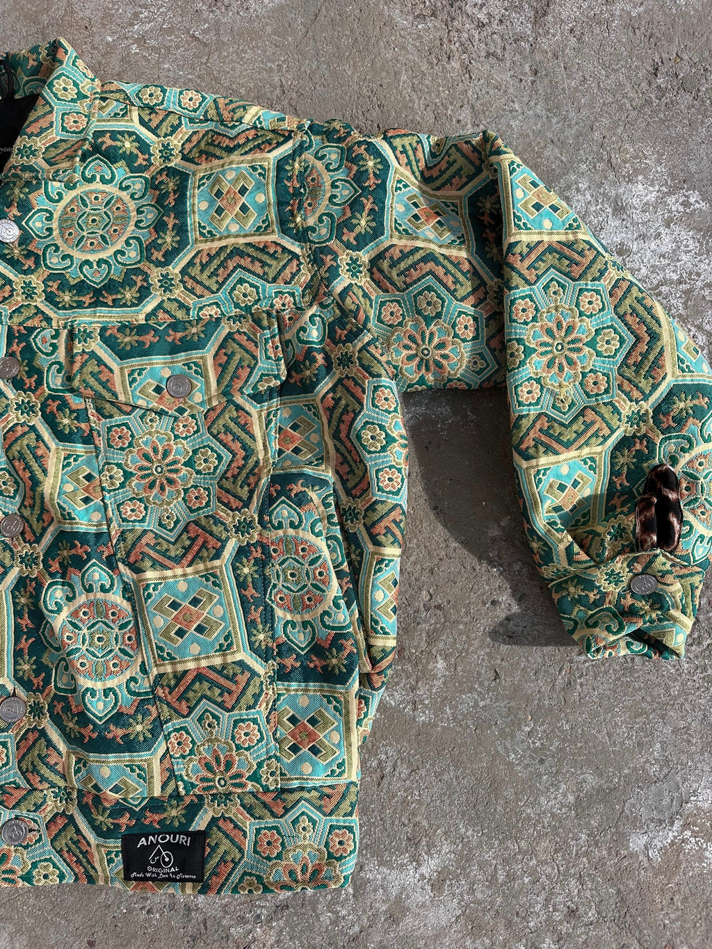 Moroccan hand made unique light green Carpet set UNISEX