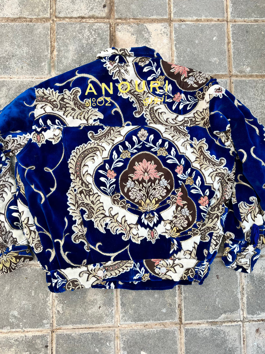 Moroccan hand made with unique design Blue color ,  carpet Jacket UNISEX