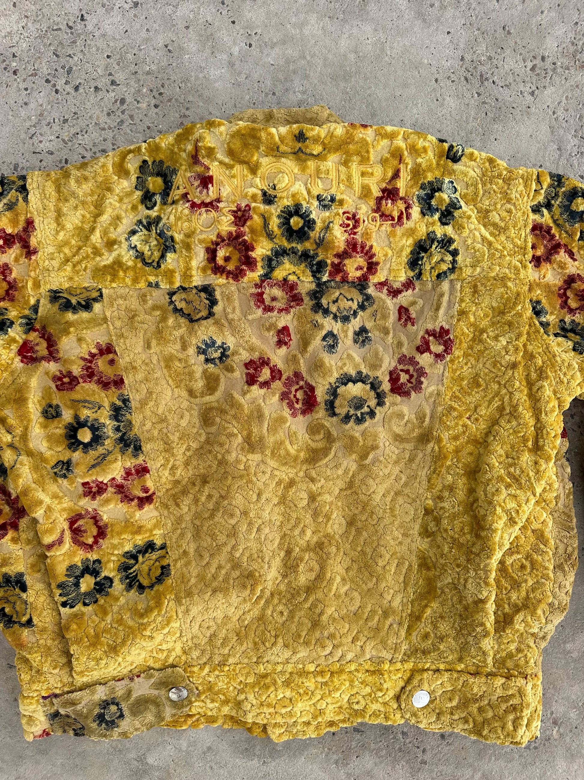 Moroccan hand made Yellow with unique design carpet Jacket UNISEX