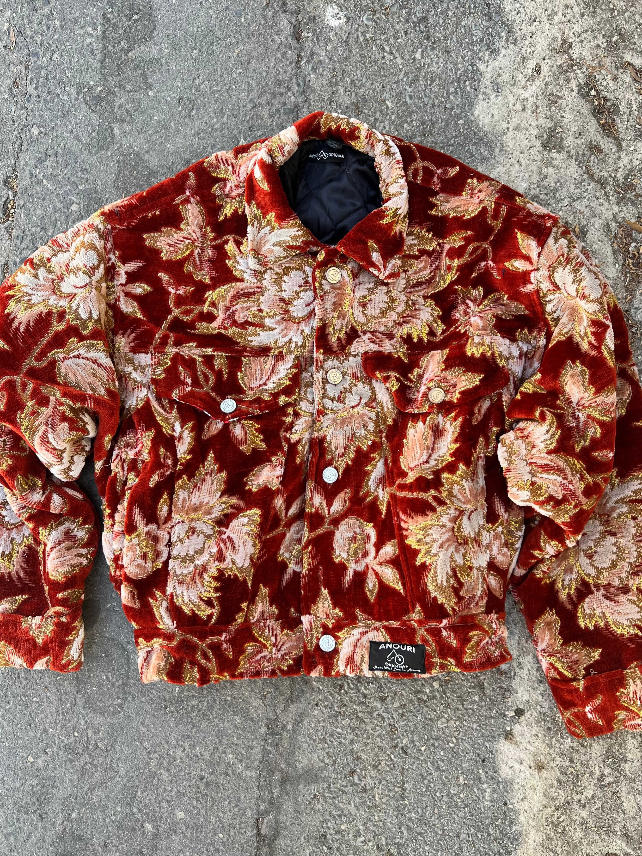 Moroccan hand made with unique Orange and yellow color,  carpet Jacket UNISEX