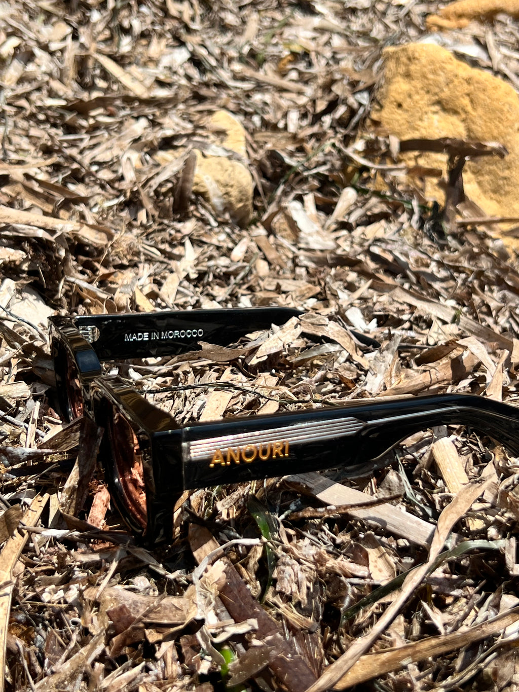 Atlas Black & Pink Sunglasses , Handmade in Morocco, Premium Lightweight Frames with Bold Pink Lens Modern Design