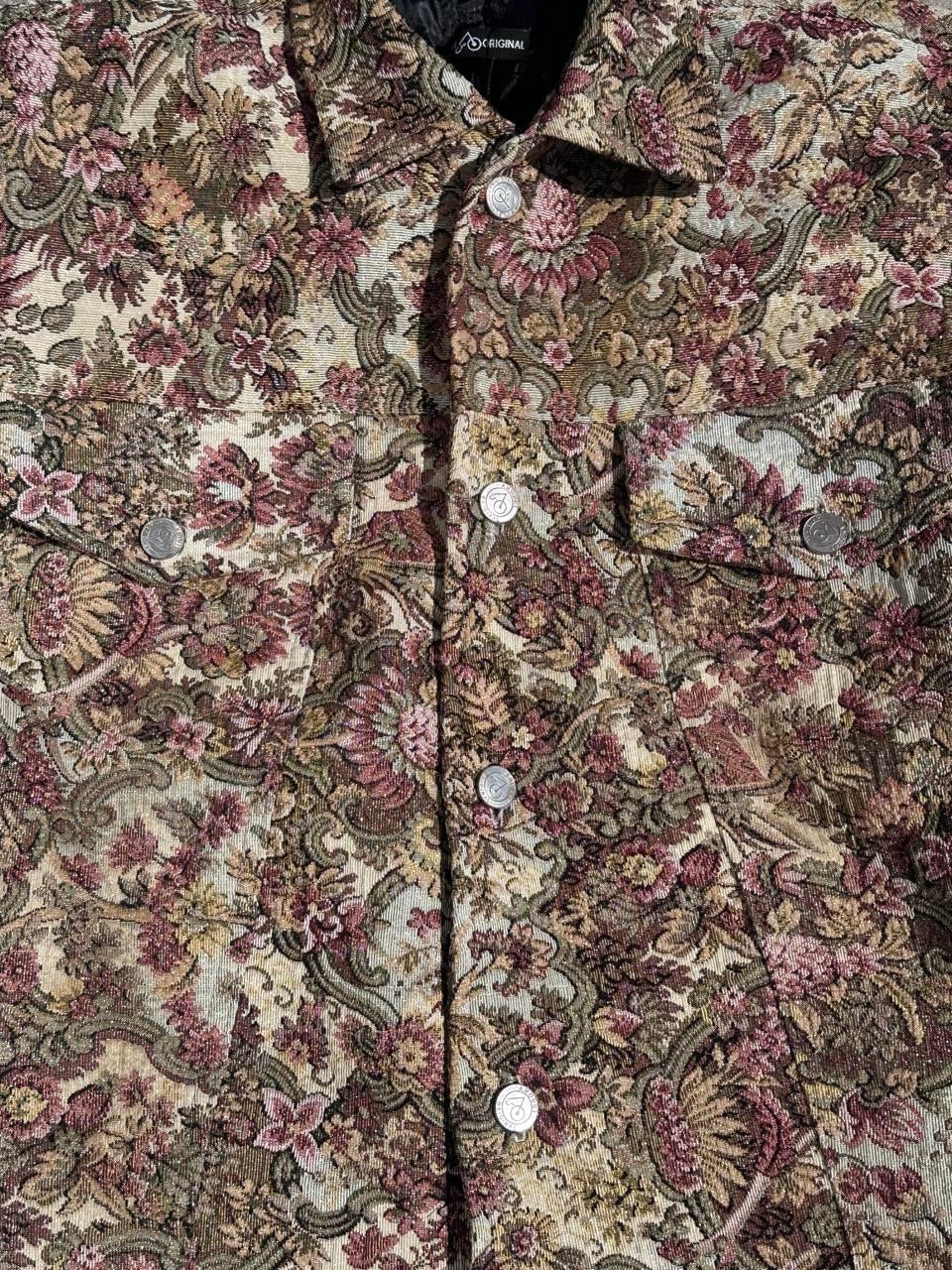 Moroccan hand made with unique flower color,  carpet Jacket UNISEX