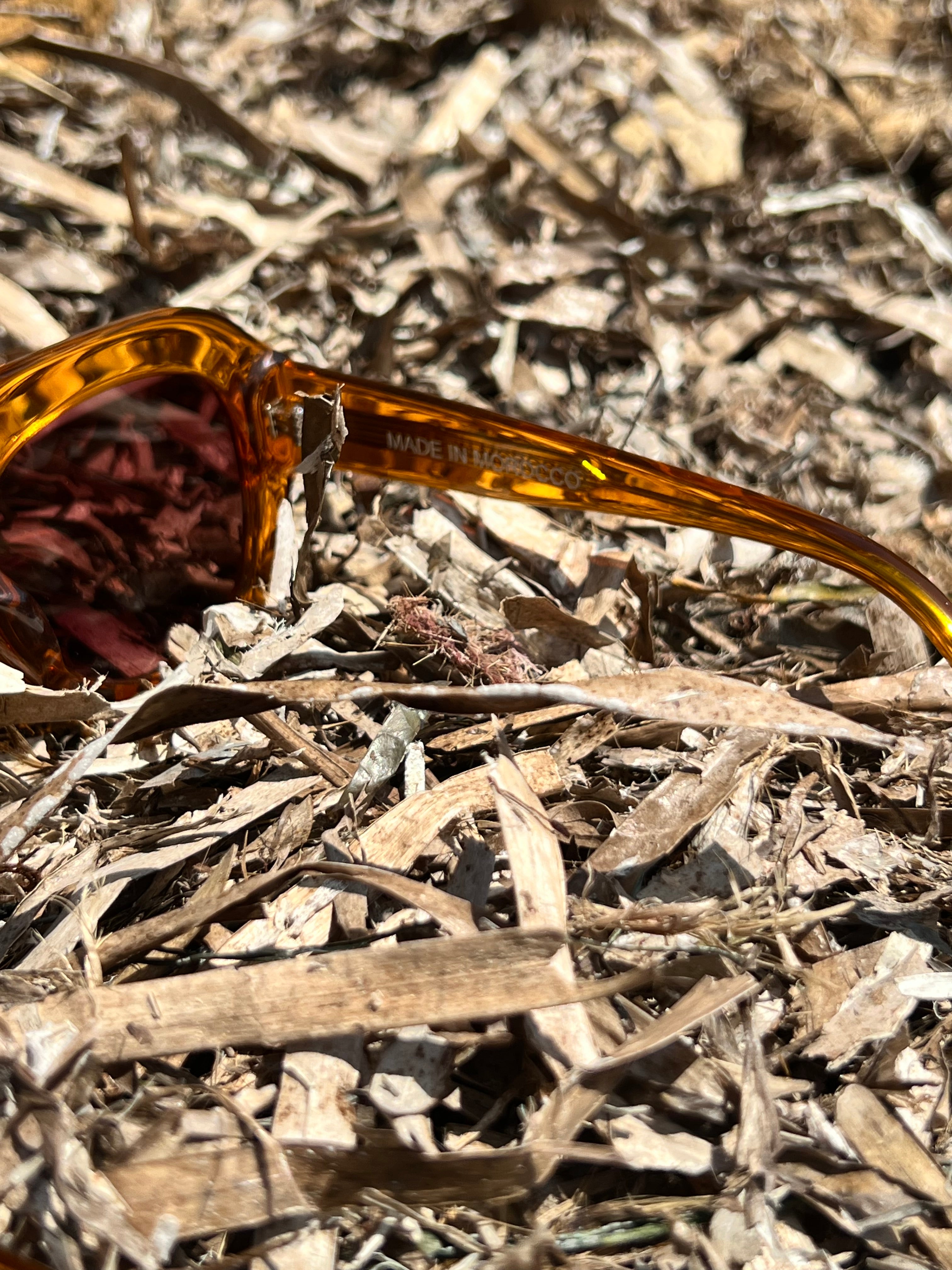 Atlas Orange Sunglasses , Handmade in Morocco with a Bold Contemporary Design and Lightweight Everyday Comfort