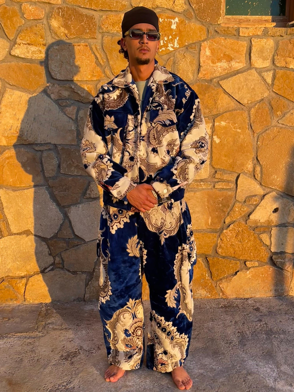 Moroccan hand made unique red Carpet set UNISEX