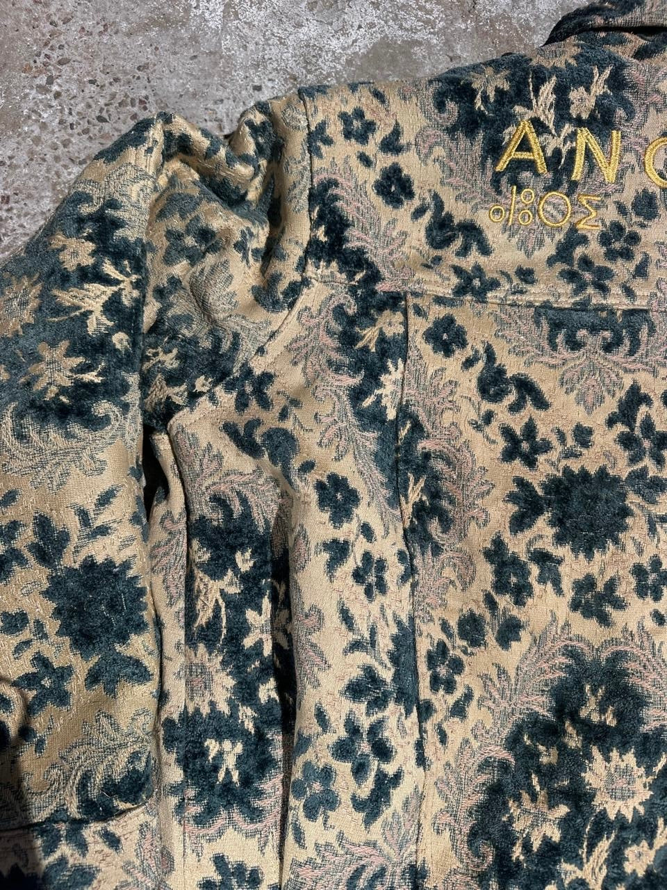 Moroccan hand made with unique blue and yellow color,  carpet Jacket UNISEX