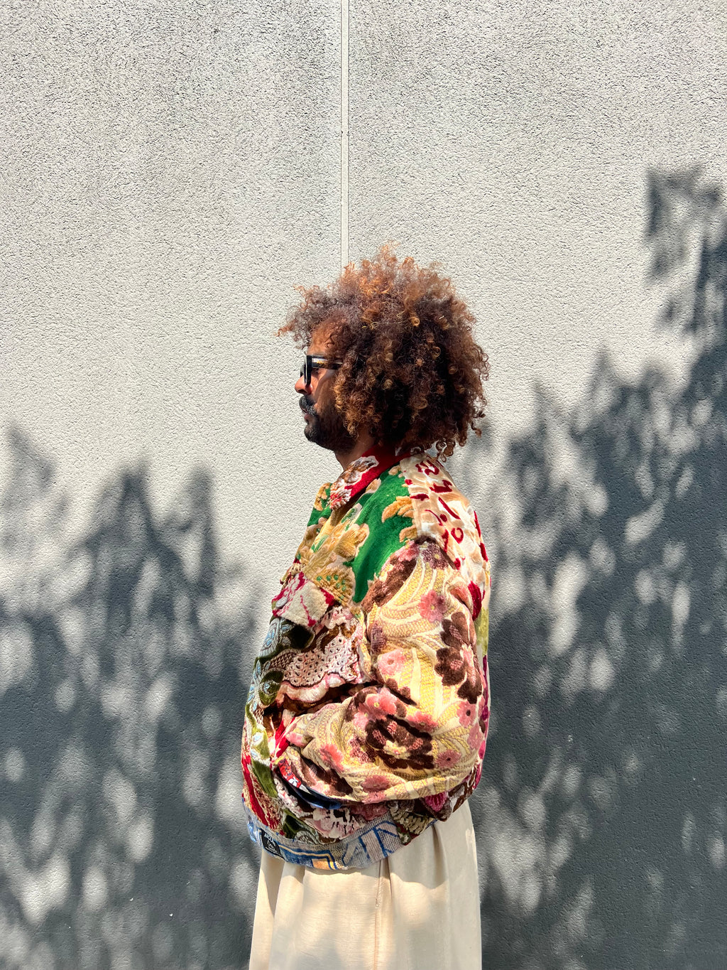 Moroccan hand made with unique patshwork design ,  carpet Jacket UNISEX