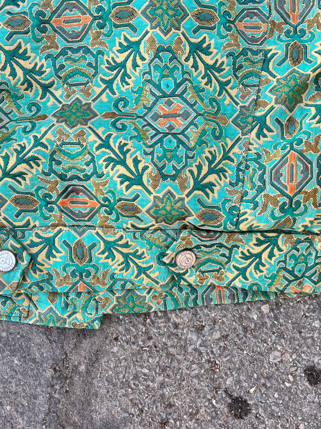 Moroccan hand made with unique white and green color,  carpet Jacket UNISEX (Copy)