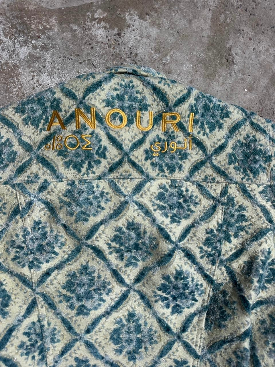 Moroccan hand made with unique light blue color,  carpet Jacket UNISEX