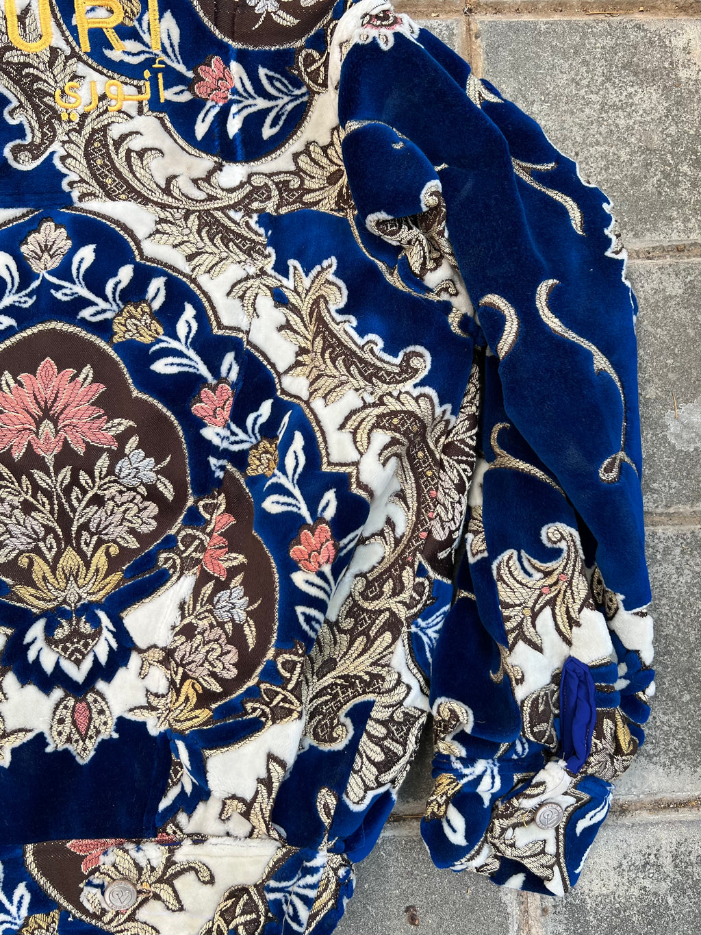 Moroccan hand made with unique design Blue color ,  carpet Jacket UNISEX