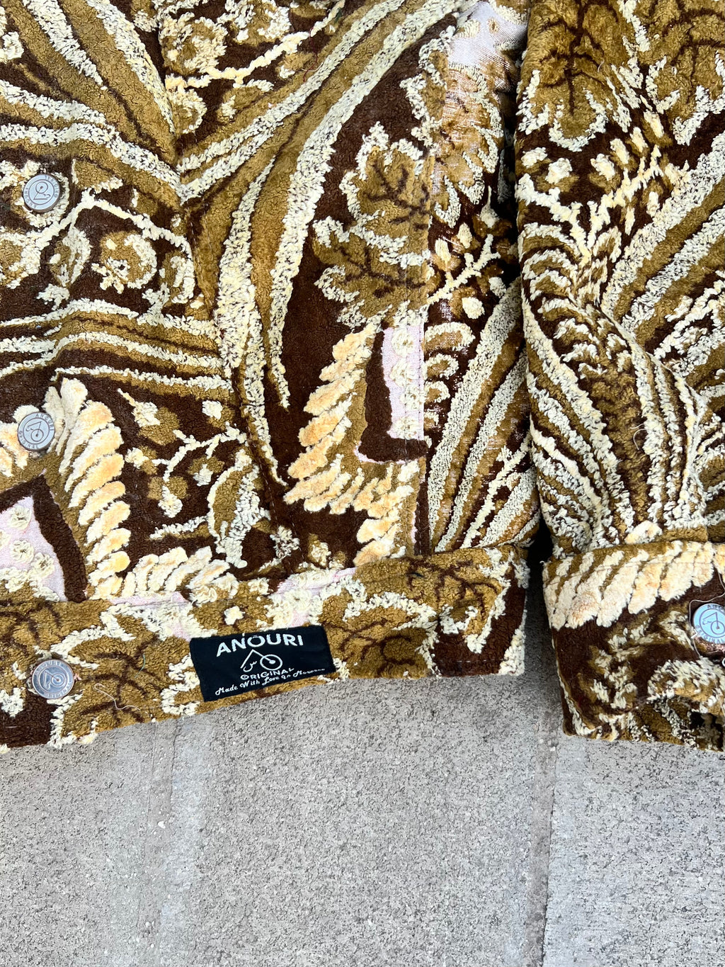 Moroccan hand made with unique yellow and brown color,  carpet Jacket UNISEX