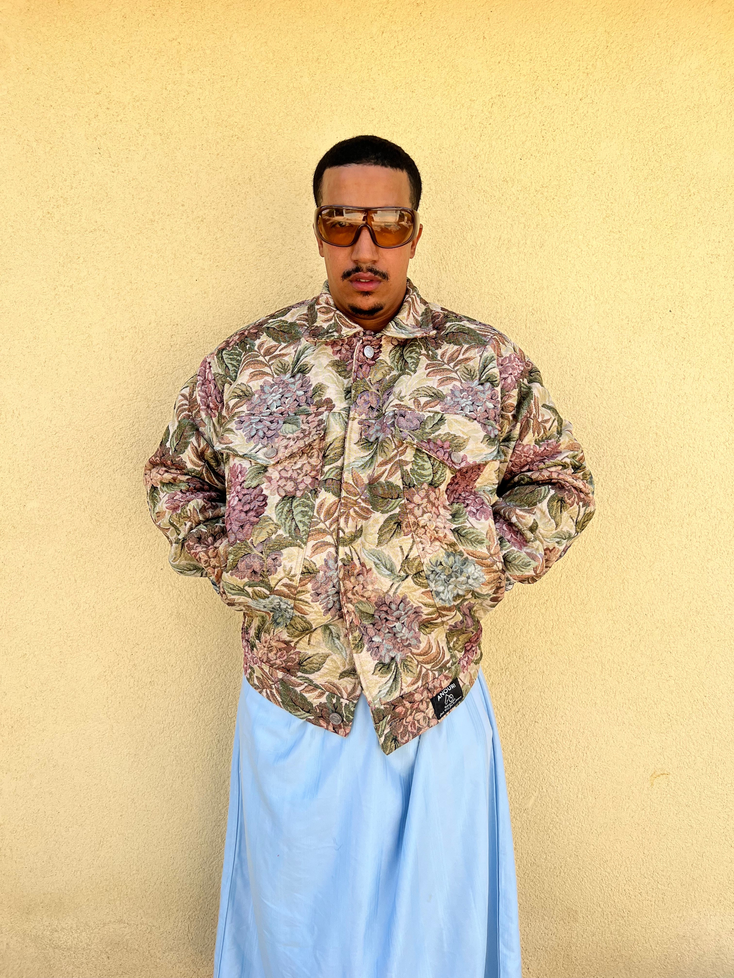 Moroccan hand made with unique colorful color ,  carpet Jacket UNISEX