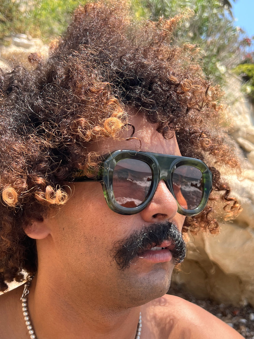 Atlas Collection Green Sunglasses , Handmade in Morocco, Premium Lightweight Frames with a Bold Modern Silhouette