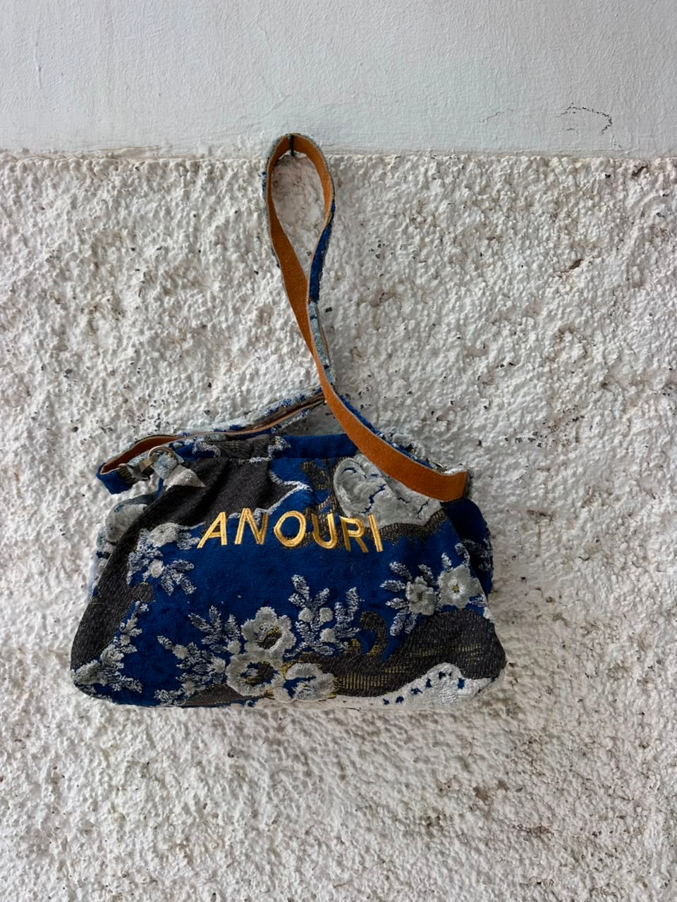 Anouri Original Royal blue & black Carpet Wrist Bag