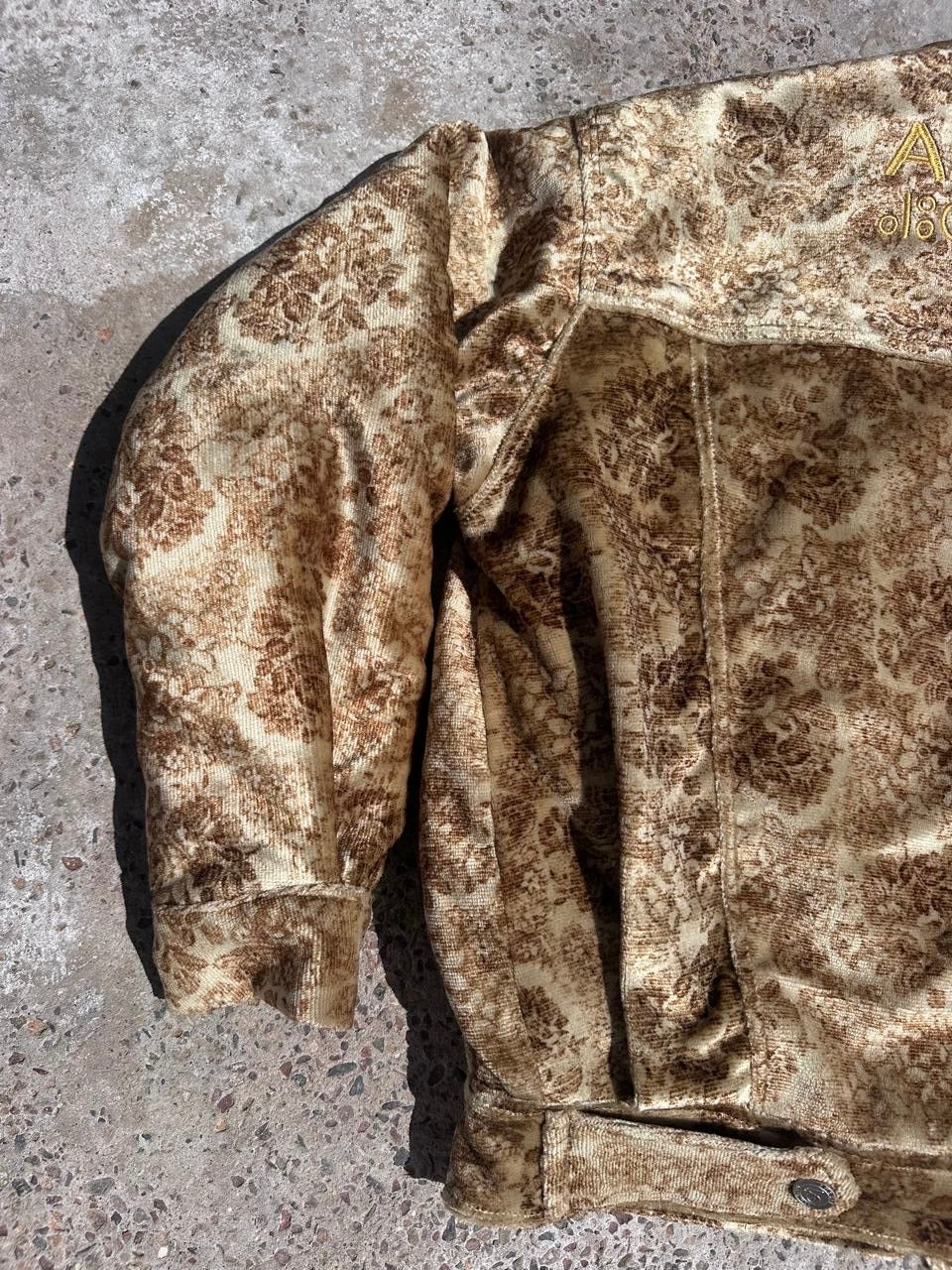 Moroccan hand made with unique brown and yellow color,  carpet Jacket UNISEX