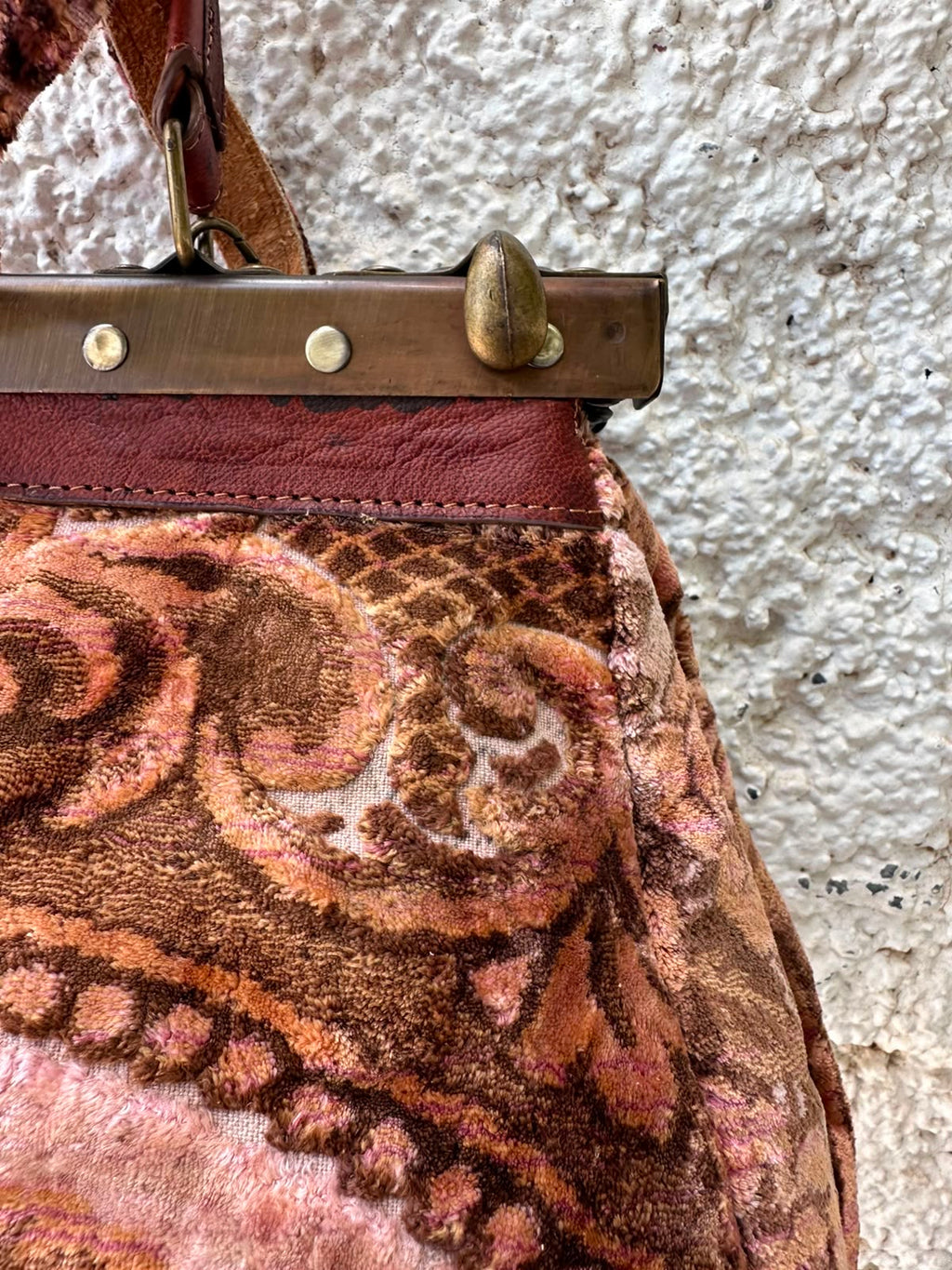 Anouri Original Emerald Heritage Frame royal colour Carpet Bag