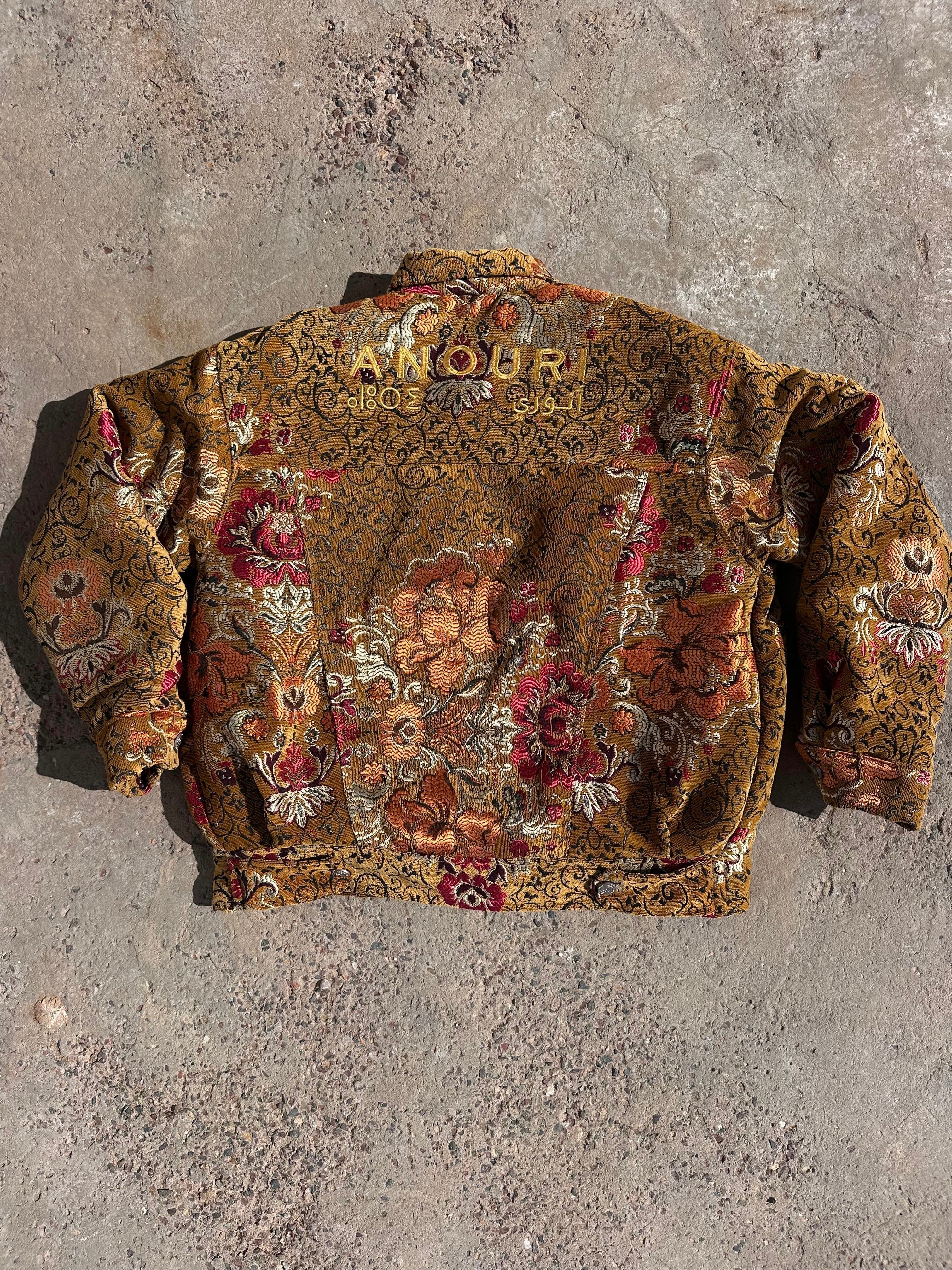 Moroccan hand made with unique orange color,  carpet Jacket UNISEX