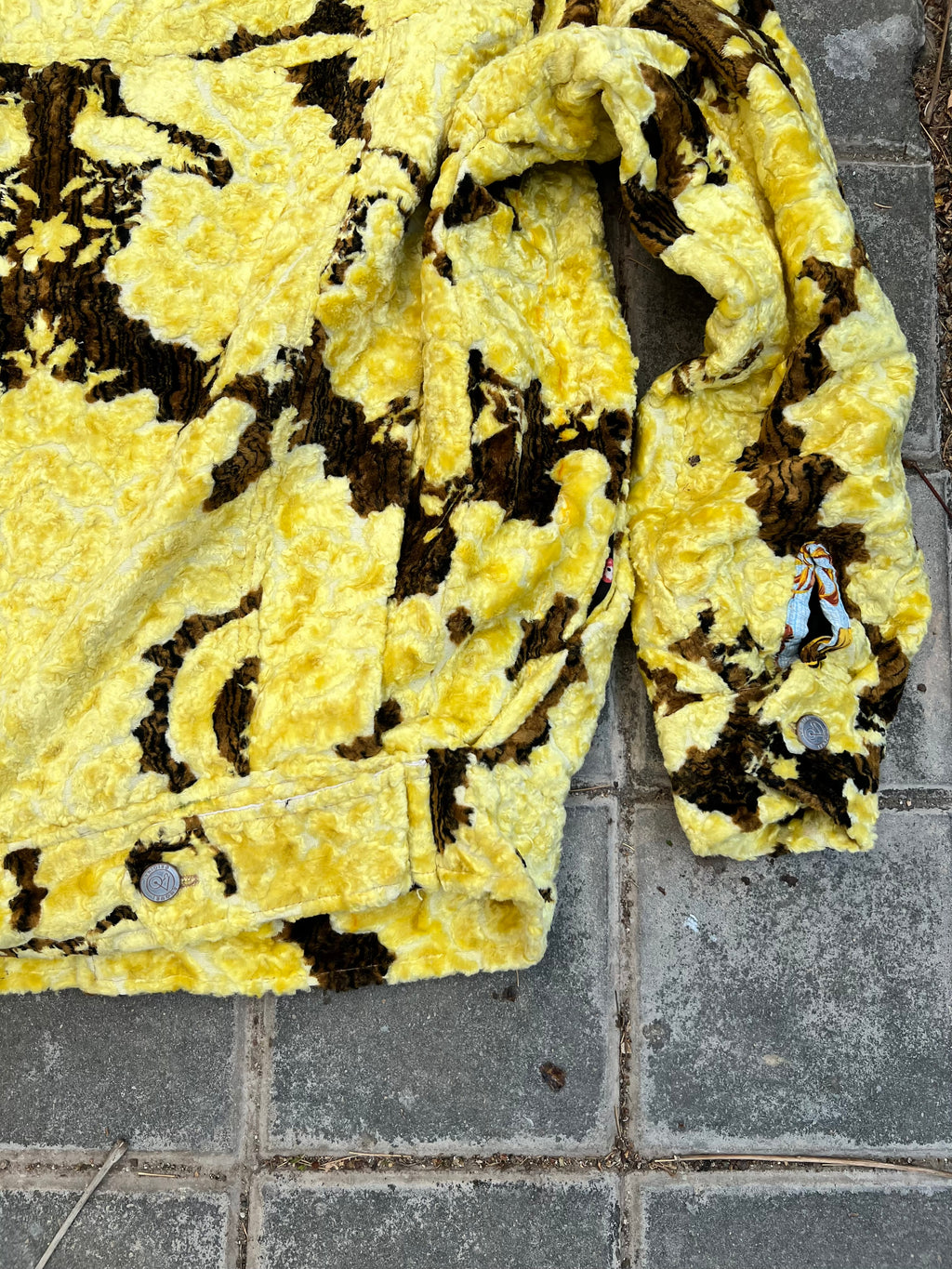 Moroccan hand made with unique yellow color ,  carpet Jacket UNISEX