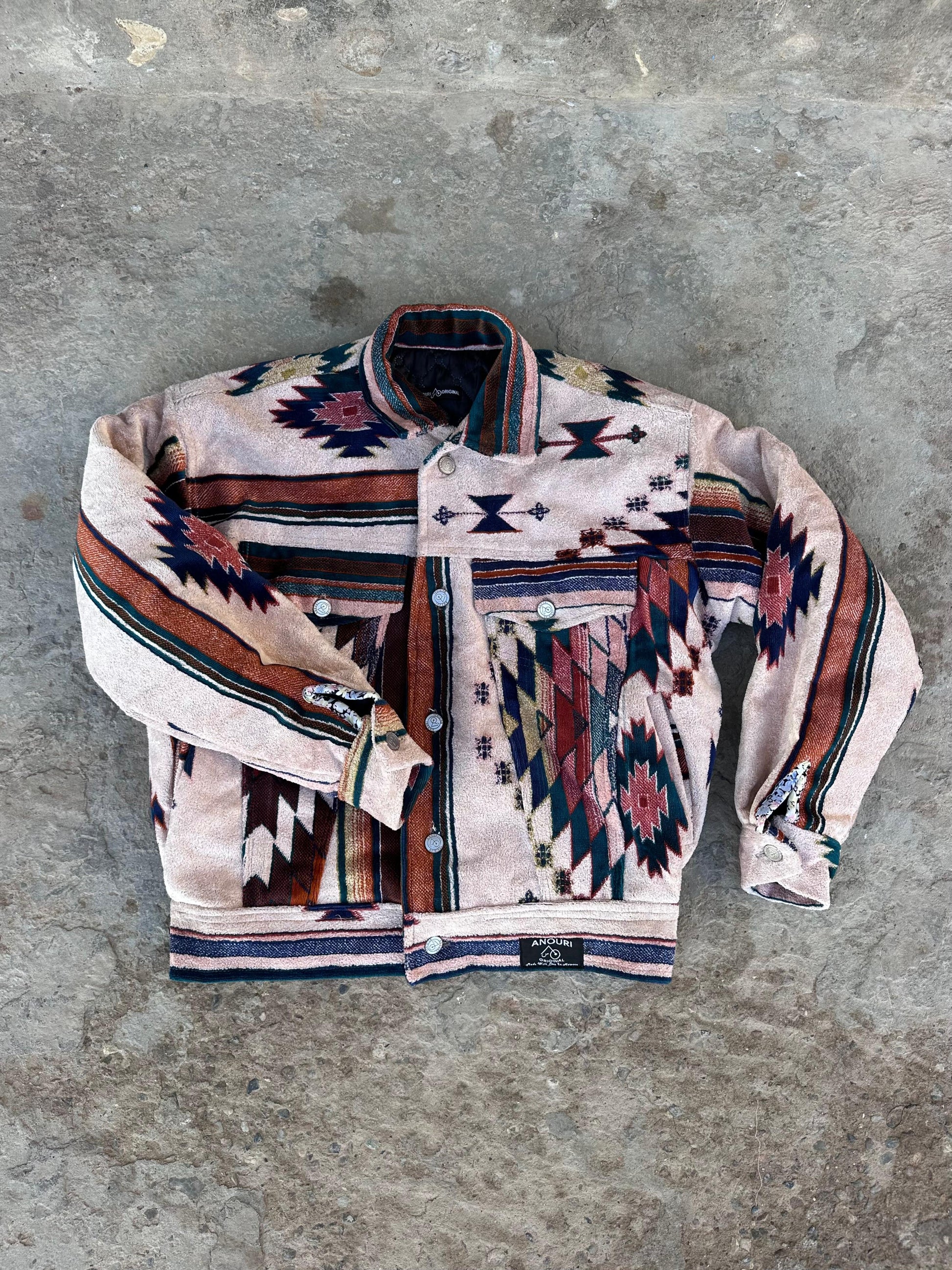 Moroccan hand made with unique design carpet Jacket UNISEX