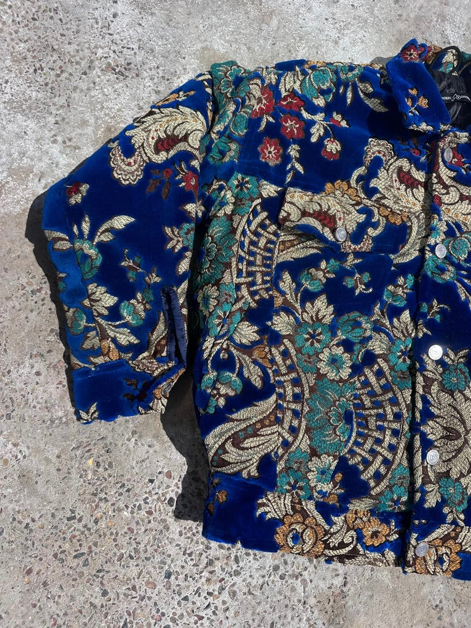 Moroccan hand made with unique blue color,  carpet Jacket UNISEX