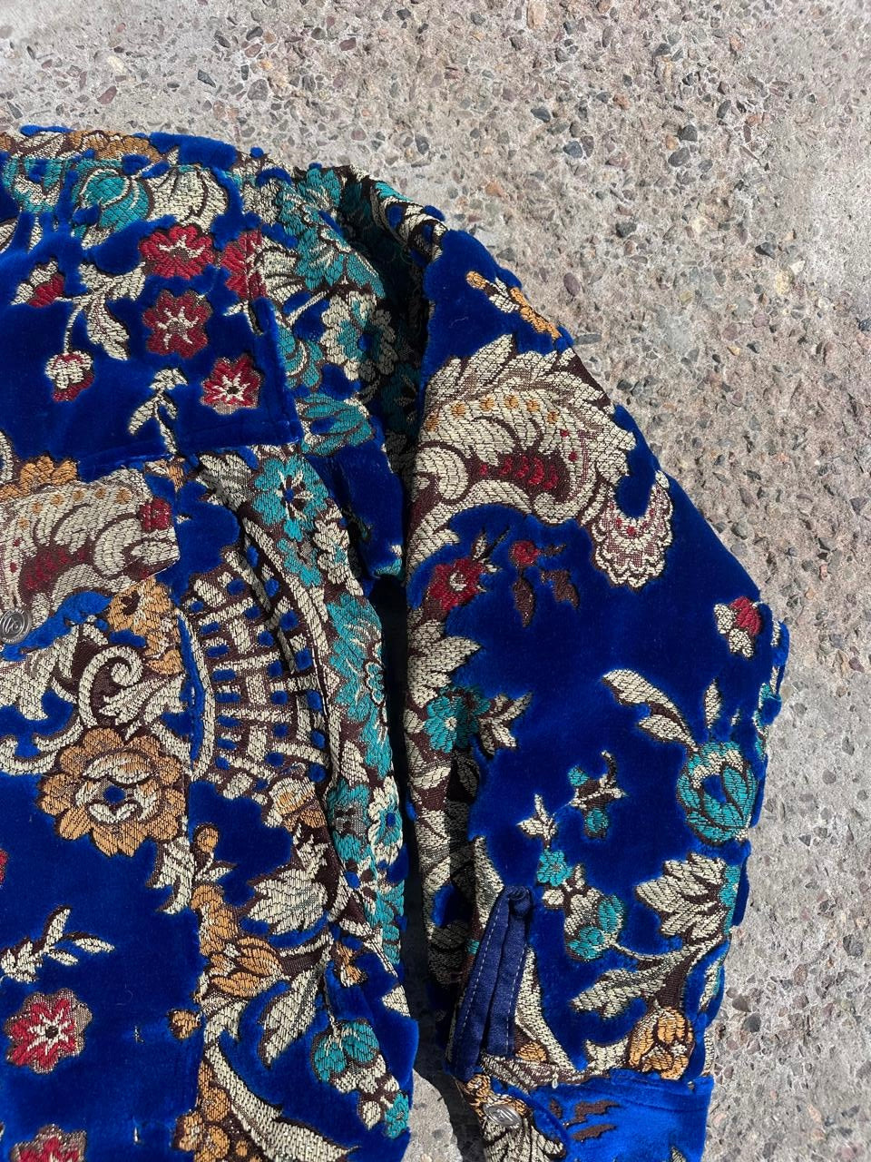 Moroccan hand made with unique blue color,  carpet Jacket UNISEX