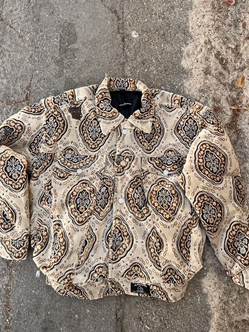 Moroccan hand made with unique yellow and orange color,  carpet Jacket UNISEX (Copy)