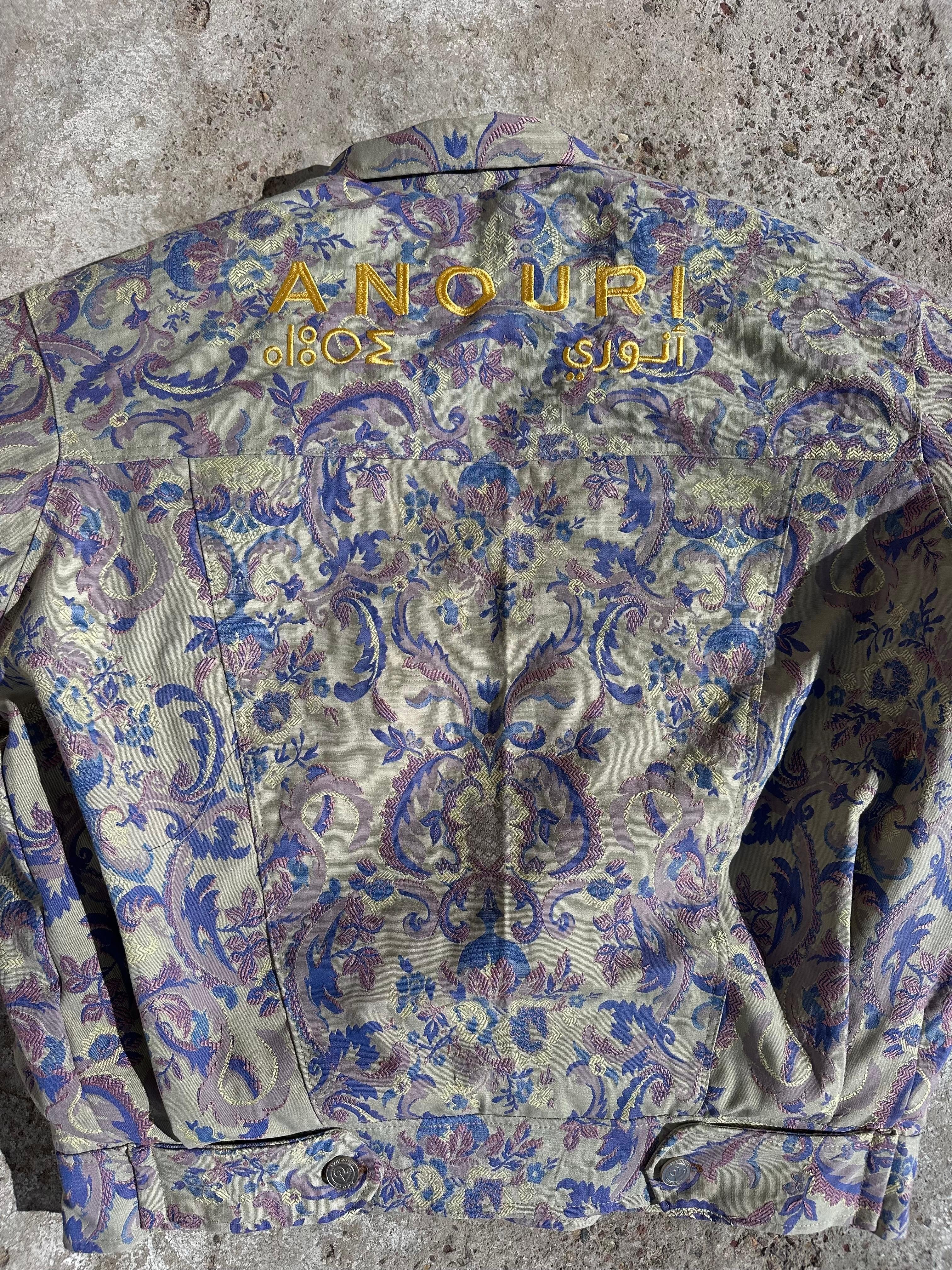 Moroccan hand made with unique lila and blue color,  carpet Jacket UNISEX