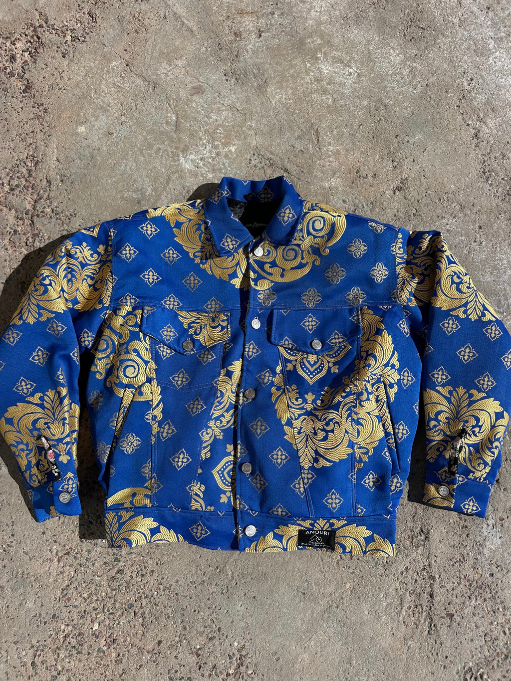 Moroccan hand made with unique blue color,  carpet Jacket UNISEX