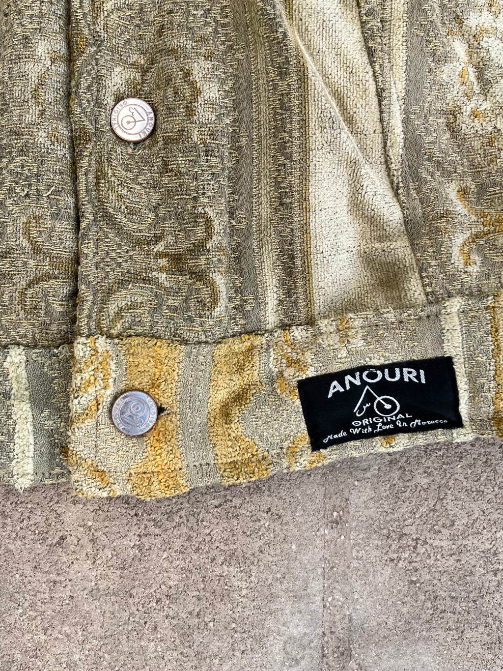 Moroccan hand made with unique light green and yellow color,  carpet Jacket UNISEX