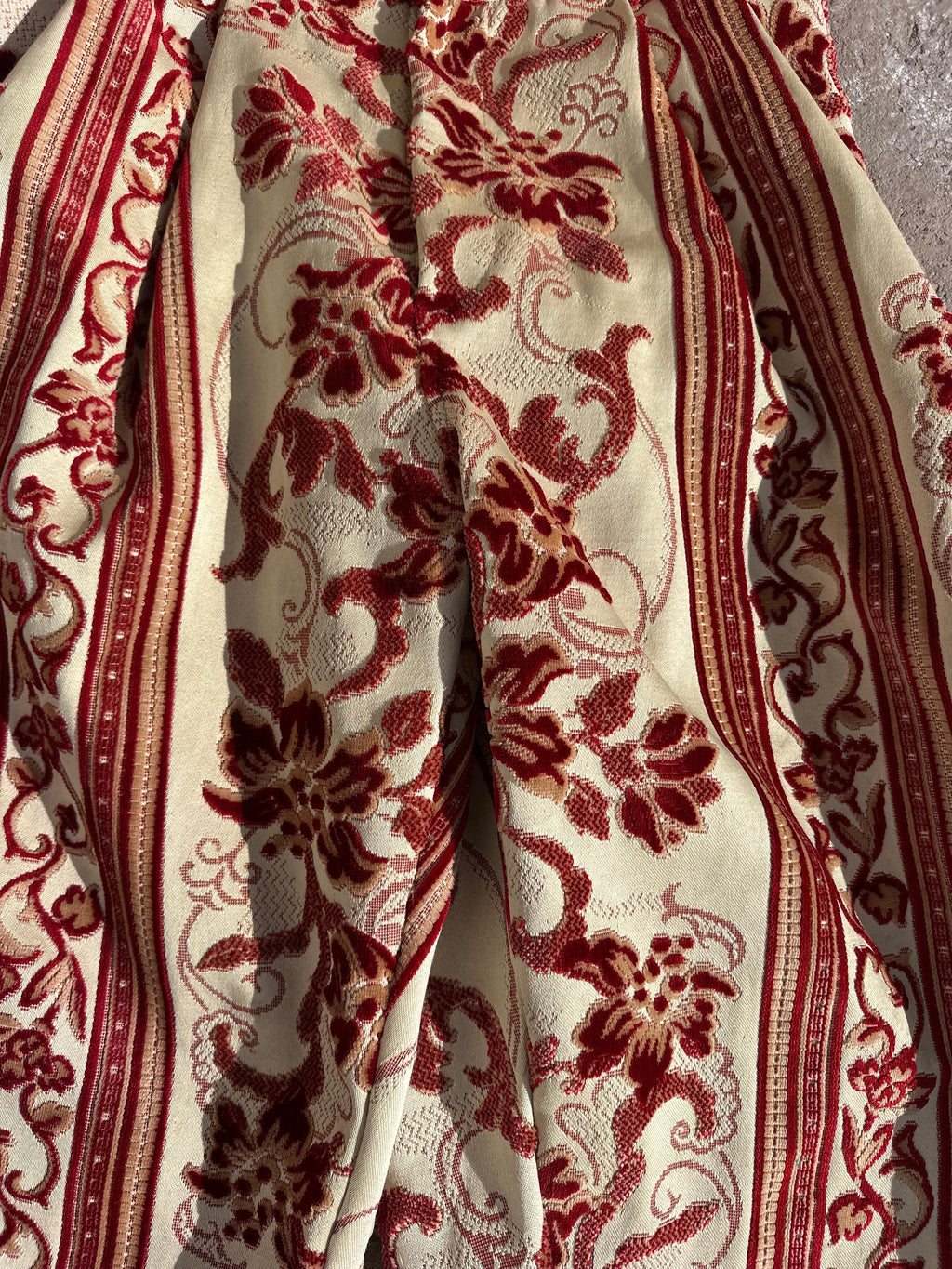 Moroccan hand made unique red Carpet and burlap set UNISEX