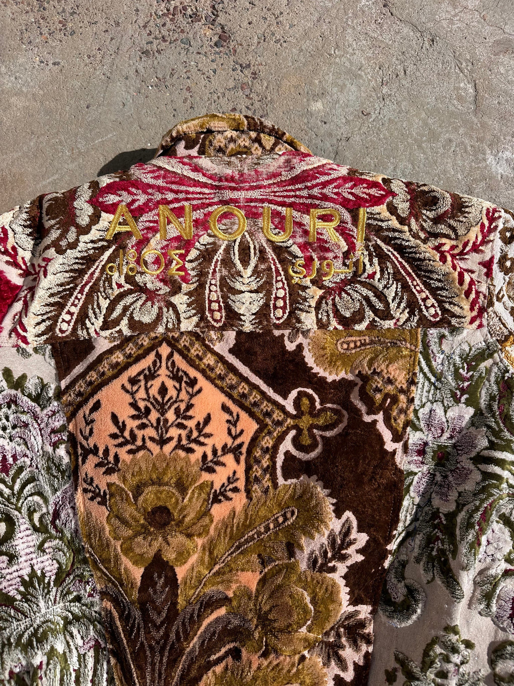 Moroccan hand made with unique patshwork color,  carpet Jacket UNISEX