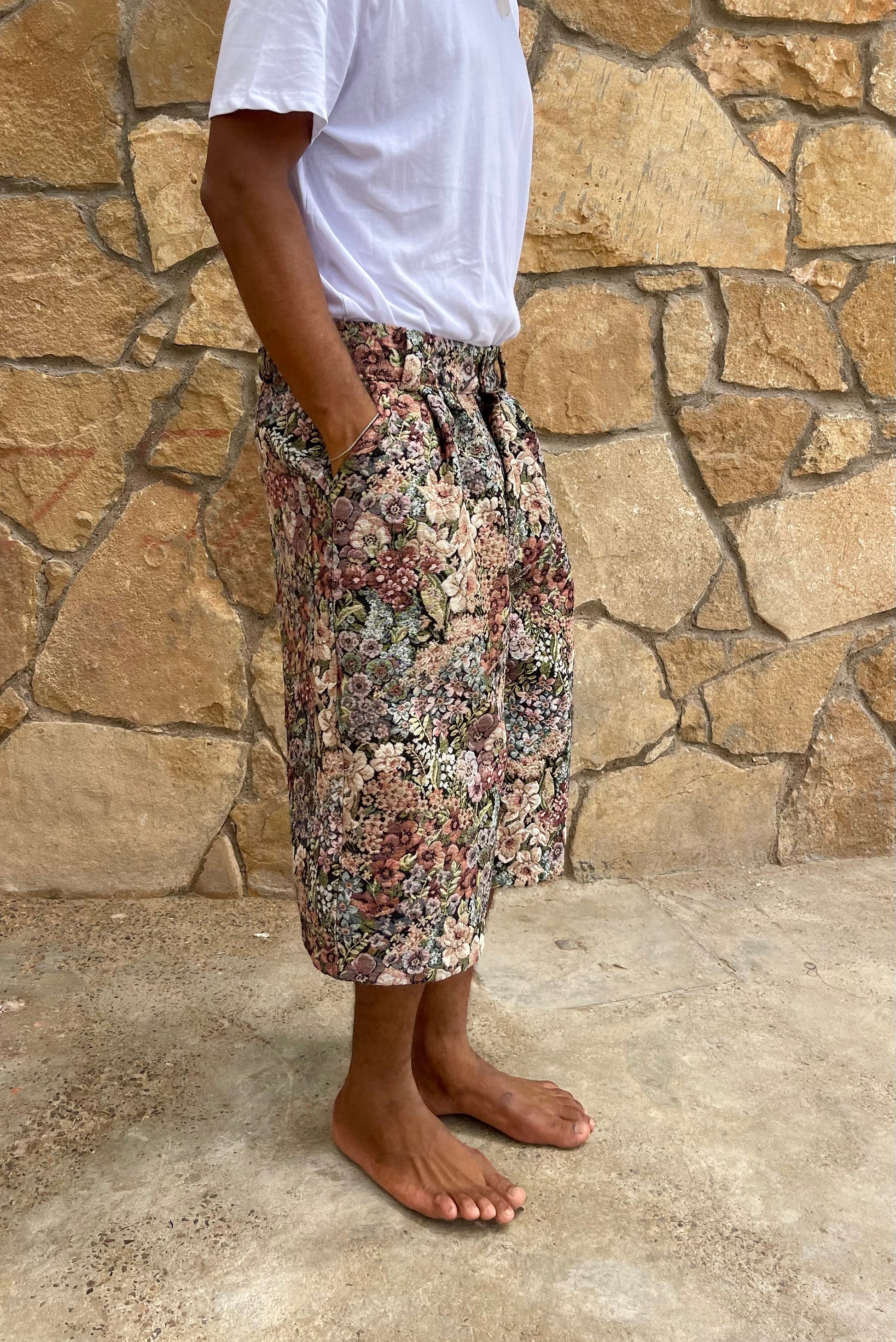 Anouris Original SHORT with wide legs Floral print “Carpet” UNISEX